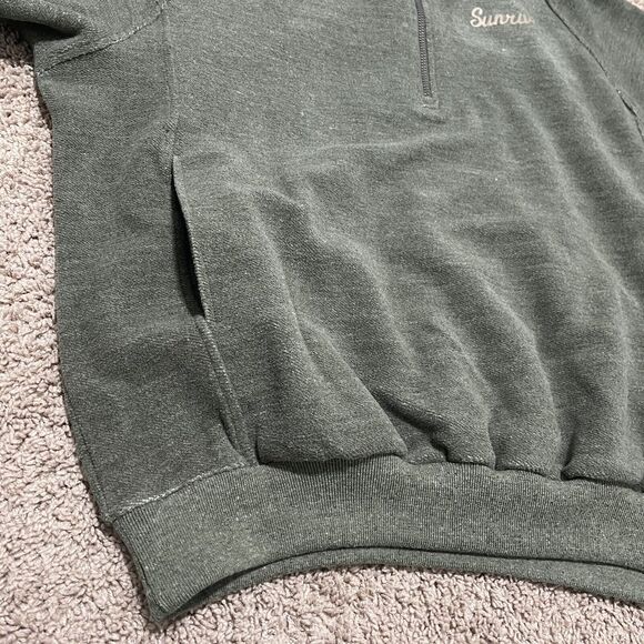 VTG Golf Sweater Womens Large Green 1/4 Zip Fleece Monterey Club Oregon Sunriver - Picture 5 of 11